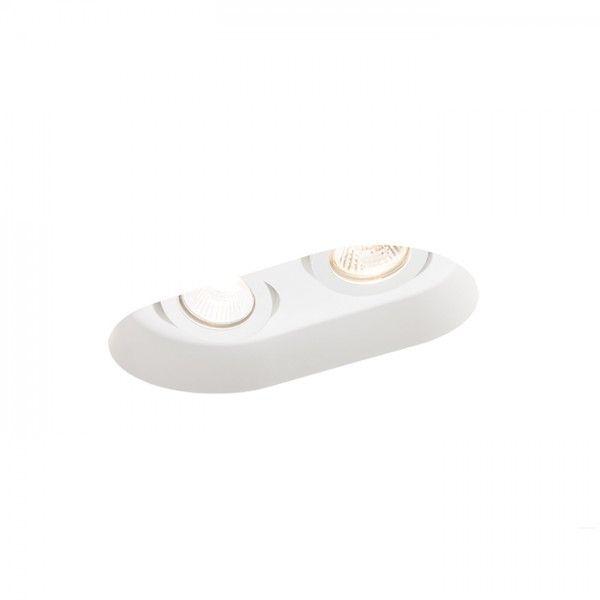 Image of Lampada Faretto DINGO GU10 II inclinabile gesso 230V GU10 2x35W