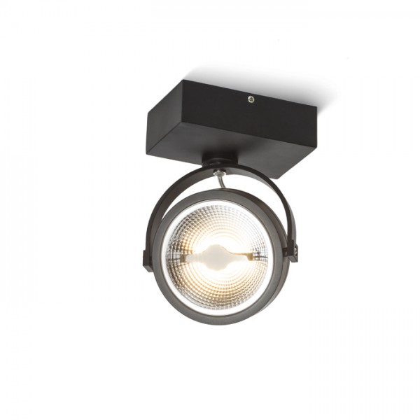 Image of Faretto applique KELLY LED I da parete nero 230V LED 12W 24Â° 3000K