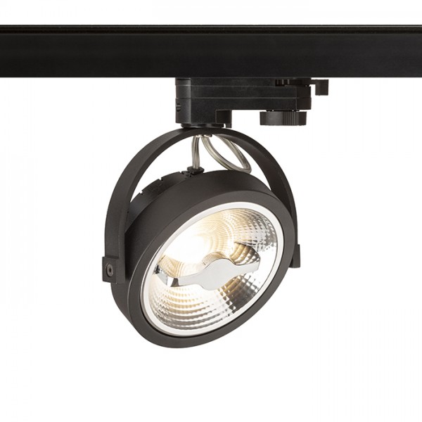Image of Faretto applique KELLY LED per binario trifase Nero 230V LED 12W 24Â° 3000K