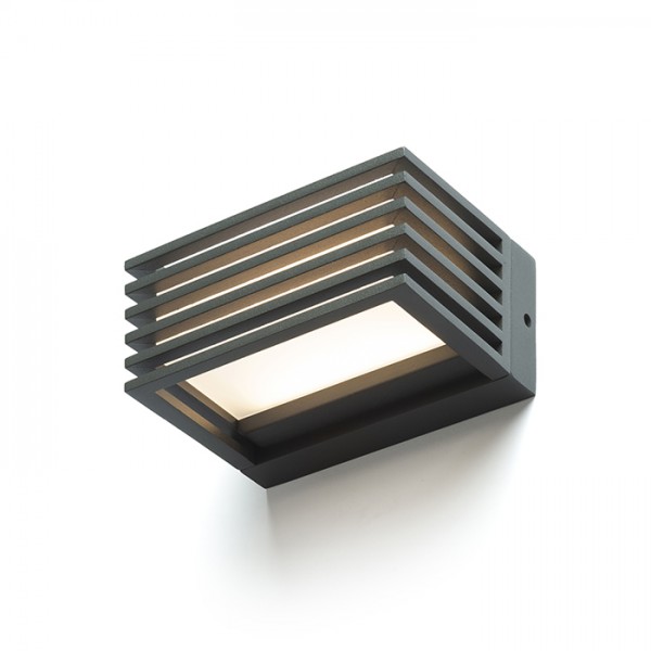 Image of Lampada applique CLAIRE 14 da parete grigio antracite acrilico 230V LED 6W IP54 3000K