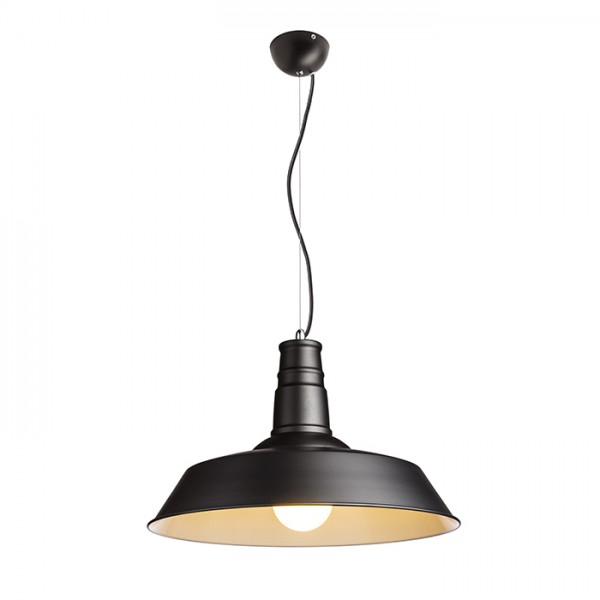 Image of Lampadario lampada GOLDIE 46 a sospensione nero/bianco 230V E27 42W