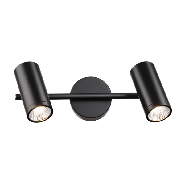 Image of Faretto BOGARD II da parete nero opaco 230V LED 2x5W 40° 3000K