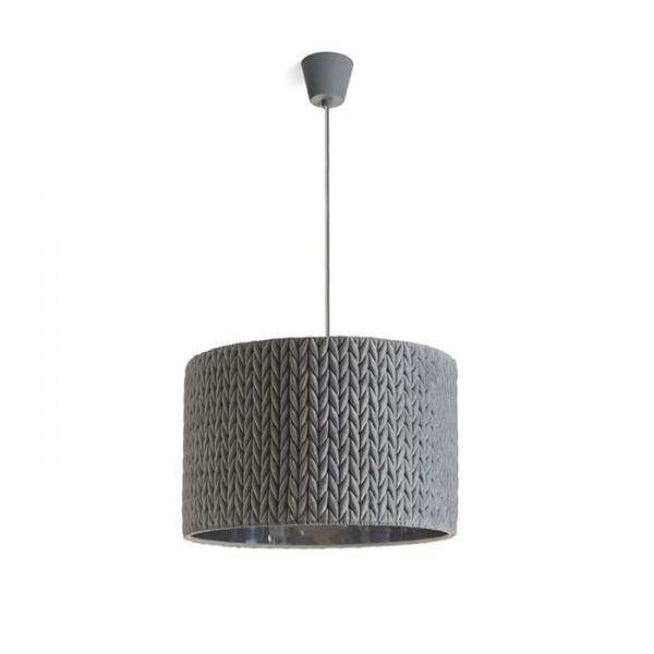 Image of Lampadario AINO 40 a sospensione grigio cromo 230V E27 28W