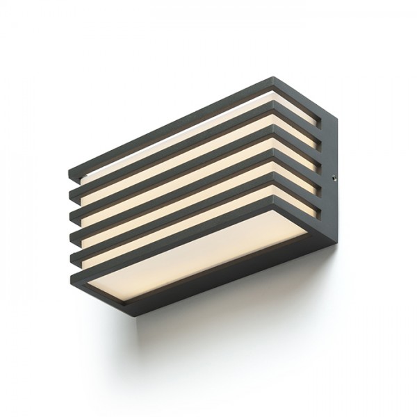 Image of Lampada applique CLAIRE 21 da parete grigio antracite acrilico 230V LED 9W IP54 3000K