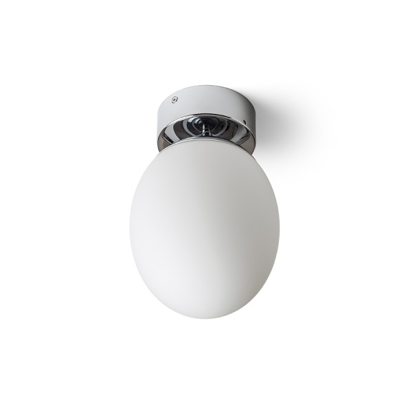 Image of Plafoniera MERINGUE 16 da soffitto vetro opalino/cromo 230V E27 15W IP44