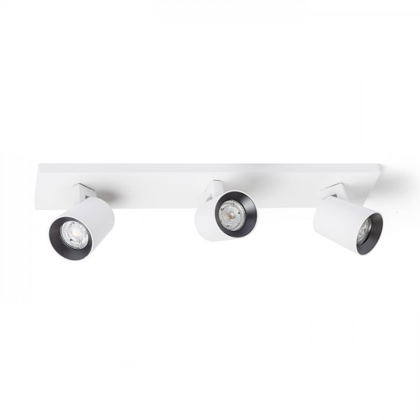 Image of Faretto KENNY III plafoniera/applique bianco/nero 230V GU10 3x35W