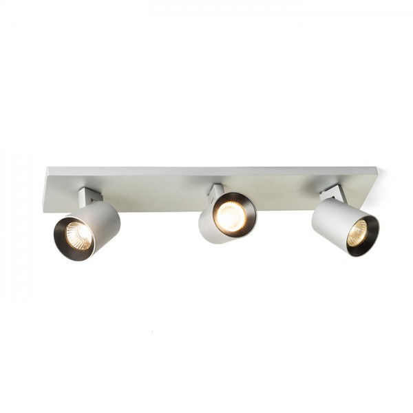 Image of Faretto KENNY III plafoniera/applique alluminio pettinato/nero 230V GU10 3x35W