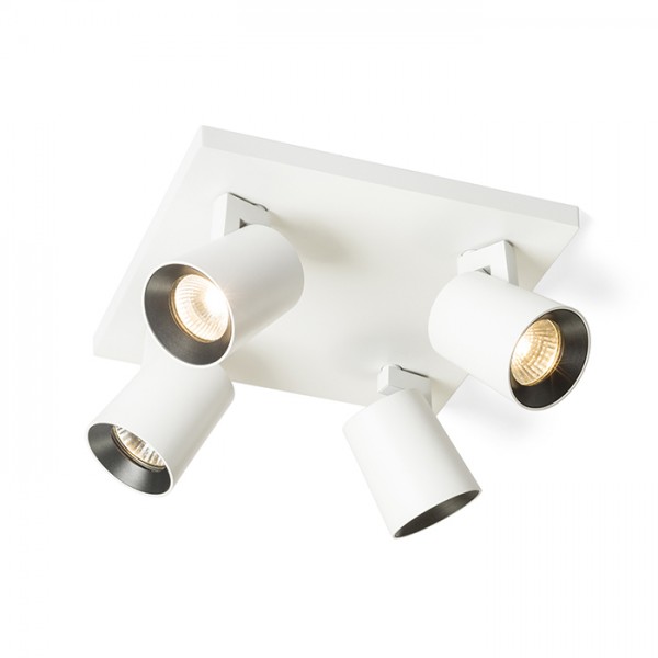 Image of Faretto KENNY IV da soffitto bianco/nero 230V GU10 4x35W