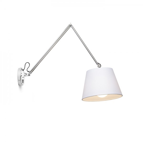 Image of Lampada ASHLEY da parete bianco cromo 230V E27 42W