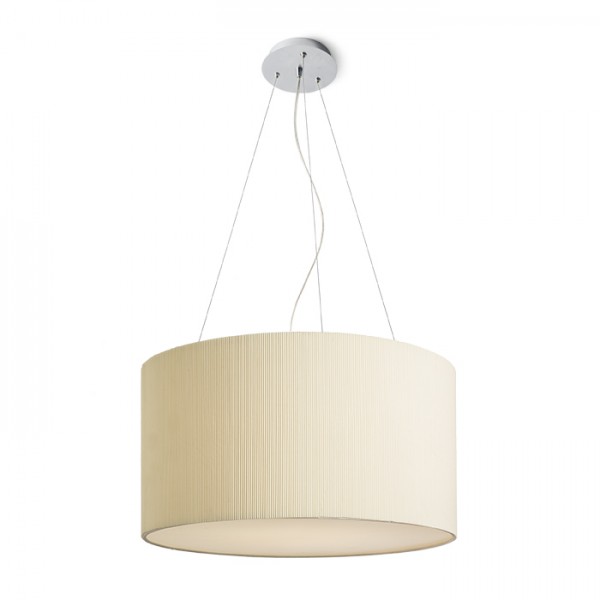 Image of Lampadario Lampada LALO 55 a sospensione bianco crema opaco 230V E27 3x42W