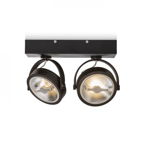 Image of Faretto applique KELLY LED II da parete nero 230V LED 2x12W 24° 3000K