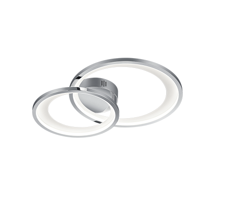 Image of Plafoniera Led Soffitto Doppio Cerchio Dimmer Bianco 59 cm Granada GD Trio