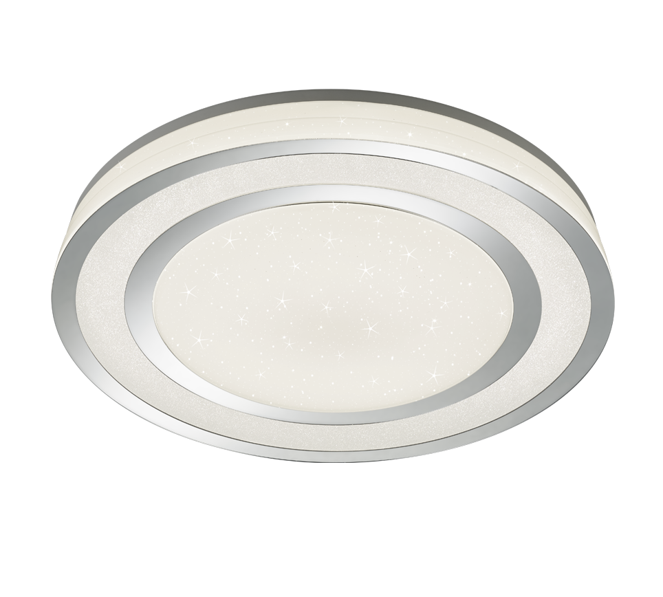 Image of Plafoniera Led Soffitto Tonda Cielo Stellato Luce Notturna Noriaki GD Trio