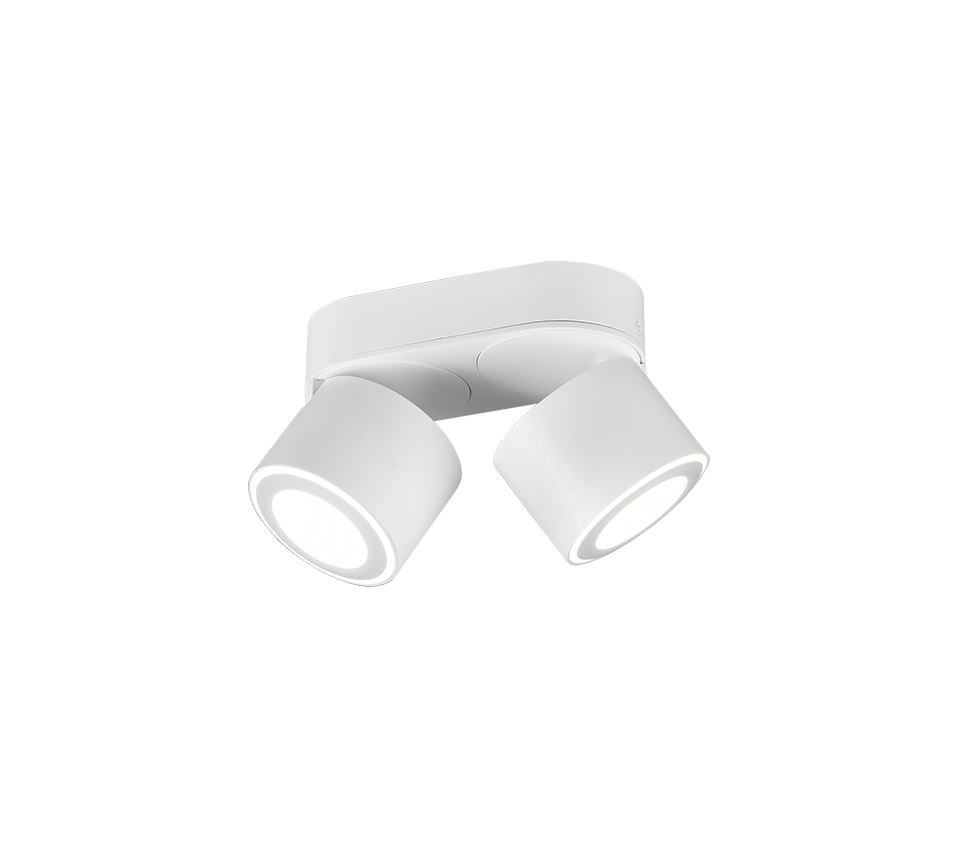 Faretti Led Barra 2 spots Orientabili Bi Emissione Luce Bianco Taurus GD Trio