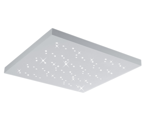 Image of Plafoniera Led Soffitto Quadrata Cielo Stellato Bianco 75 cm Titus GD Trio