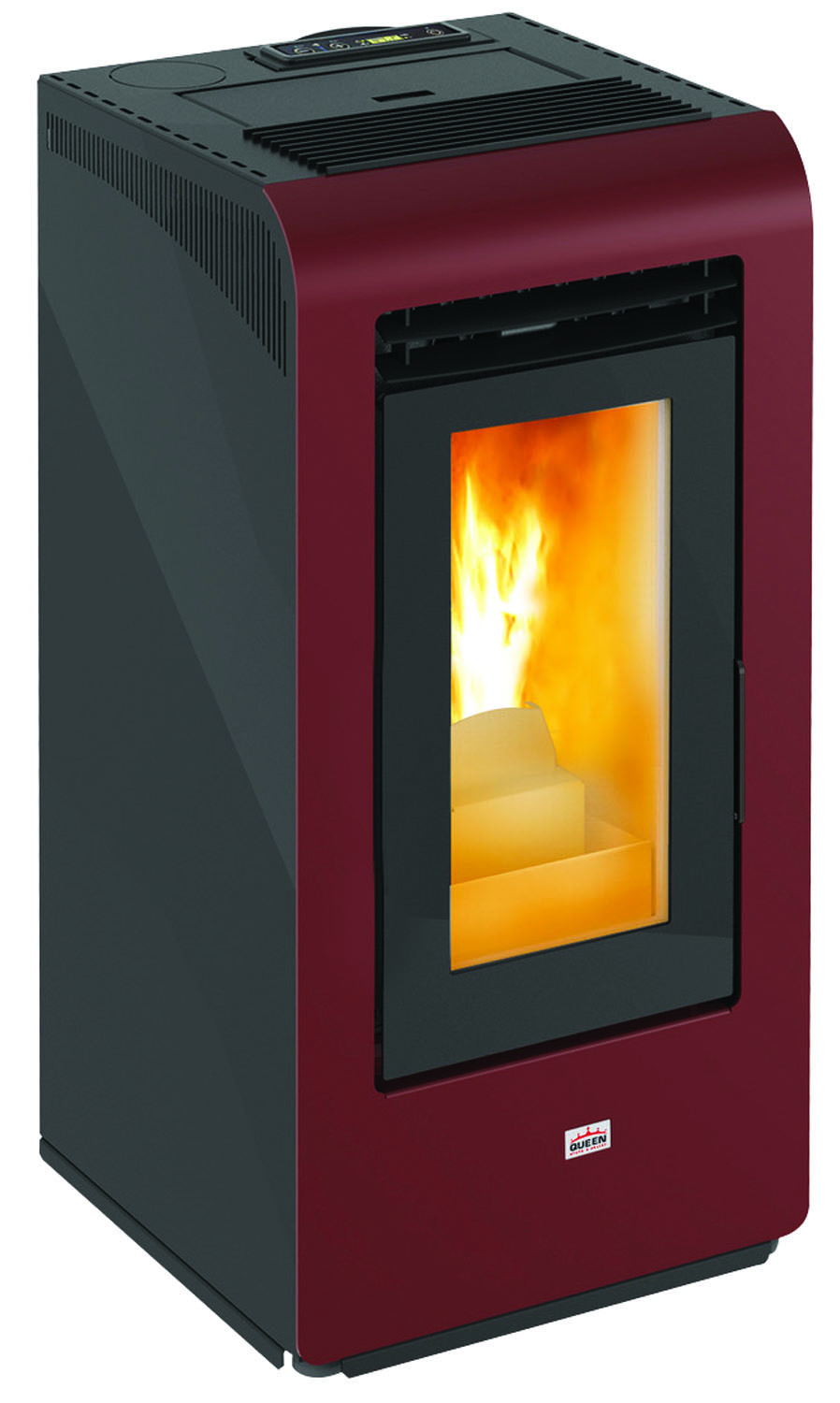 Image of STUFA A PELLET QUEENPLUS HE 10 BORDEAUX