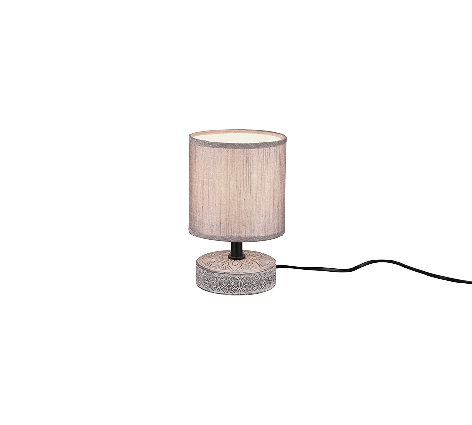 Lampada Tavolo Abat Jour Elegante Moderna Ceramica Marrone Marie GD Trio