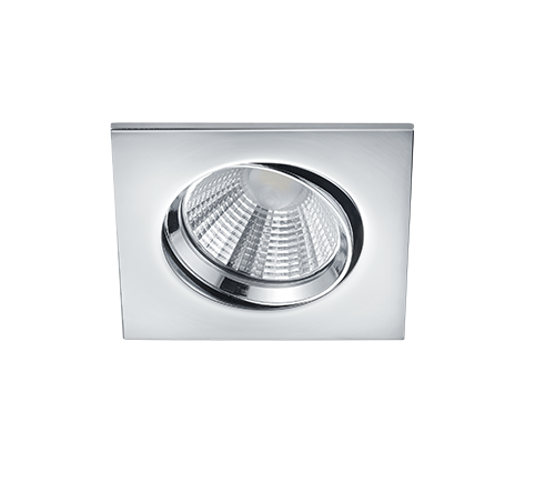 Image of Faretto da Incasso Led Quadrato Orientabile Cromo Dimmerabile Pamir GD Trio