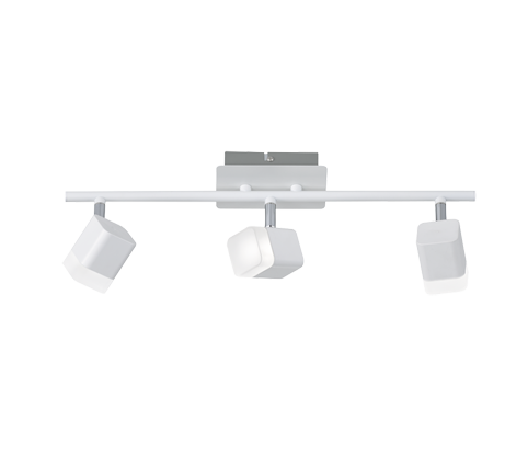 Faretti a Soffitto 3 Spots Led Quadrati Bianco Opaco Roubaiper GD Trio