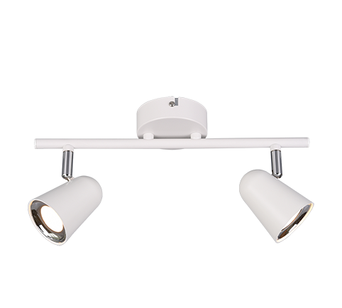 Faretti Led da Interno Parete Soffitto su Barra 2 Spots Bianco Toulose GD Trio