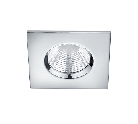 Image of Faretto da Incasso Led Interno Soffitto Quadrato Cromo 8,5per8,5 Zagros GD Trio