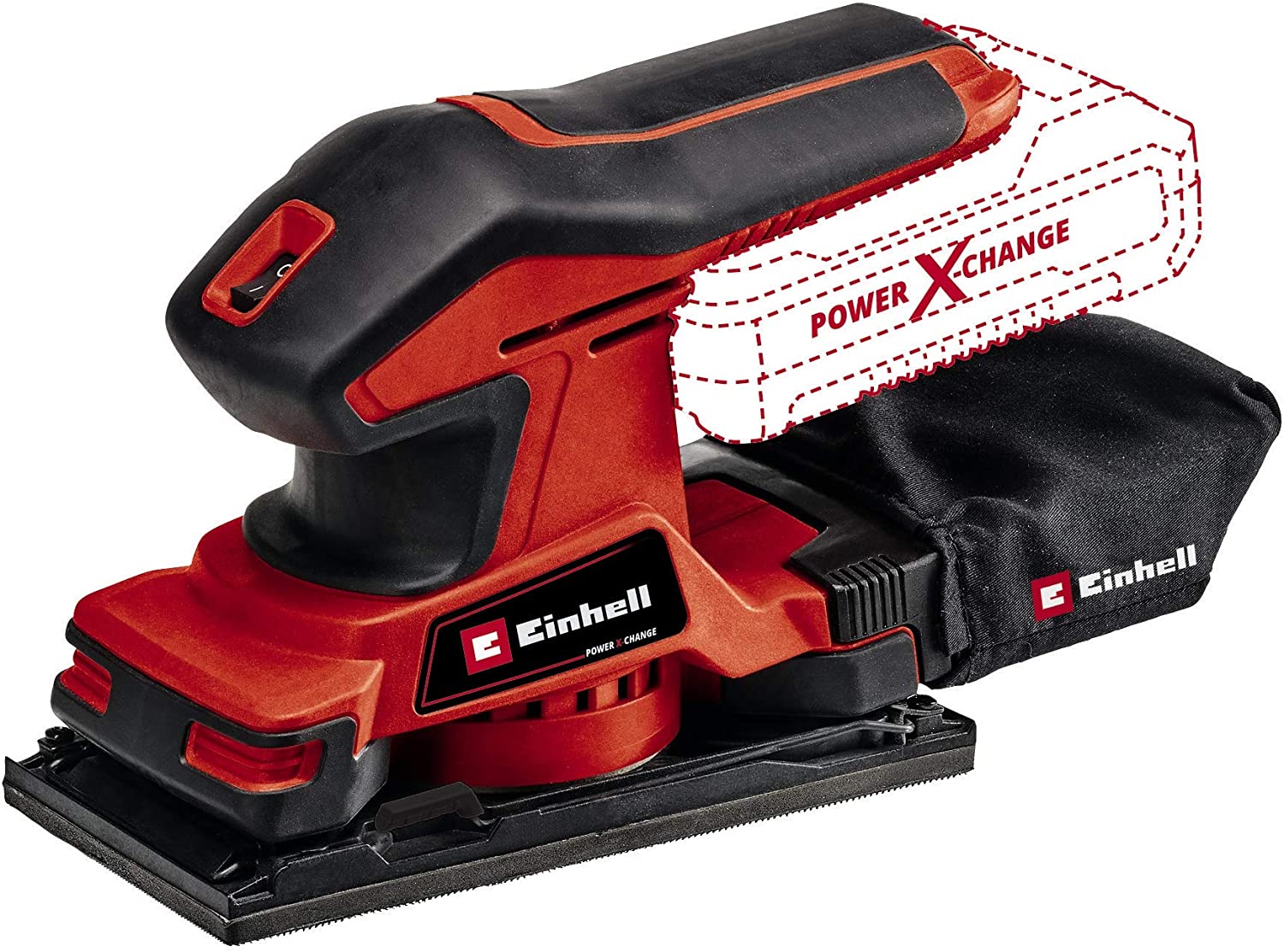 Image of Levigatrice Orbitale a Batteria Carta Abrasiva Einhell TC OS 18/187 Li Solo