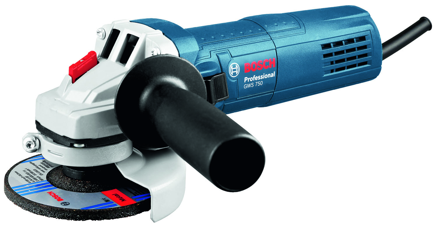 Image of SMERIGLIATRICE ANGOLARE ELETTRICA BOSCH 750W GWS 750 + DISCO DIAMANTATO