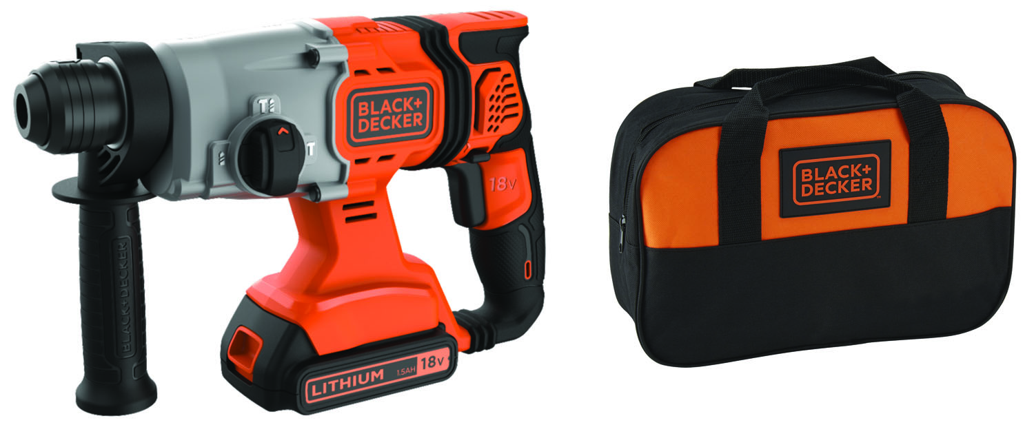 MARTELLO TASSELLATORE A BATTERIA LITIO B+D 18V SDS BCD900D1S + BORSA