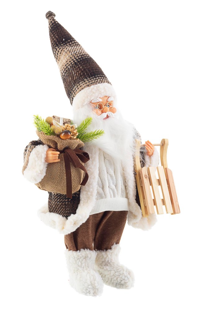 Image of Pupazzo Babbo Natale Highlander Statuetta Decorazione Natalizia Addobbi Bizzotto Formato: Piccolo