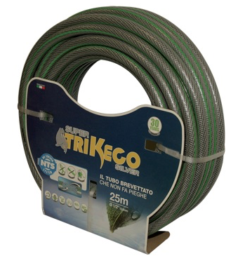 Image of TUBO IRRIGAZIONE MAGLIATO SUPERTRIKECO SILVER 5/8&quot; ROTOLO 50 MT