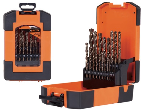 Image of SET PUNTE BRIXO HSS COBALTO PER TRAPANO 19 PEZZI