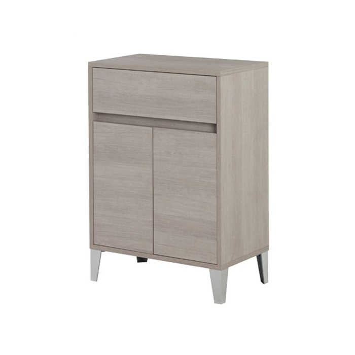 Mobiletto Bagno con Due Ante Rallentate Legno Bianco Rovere Base 60 cm Feridras Colore: Rovere