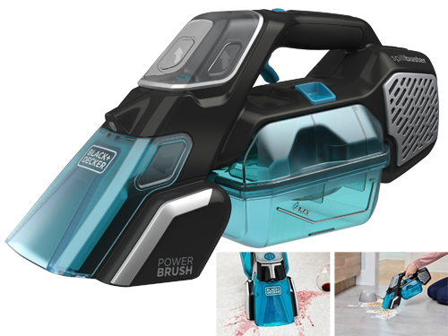 Image of ASPIRAPOLVERE ASPIRATUTTO SMACCHIATORE B+D CON BATTERIA LITIO RICARICABILE 12V BHSB 320JP