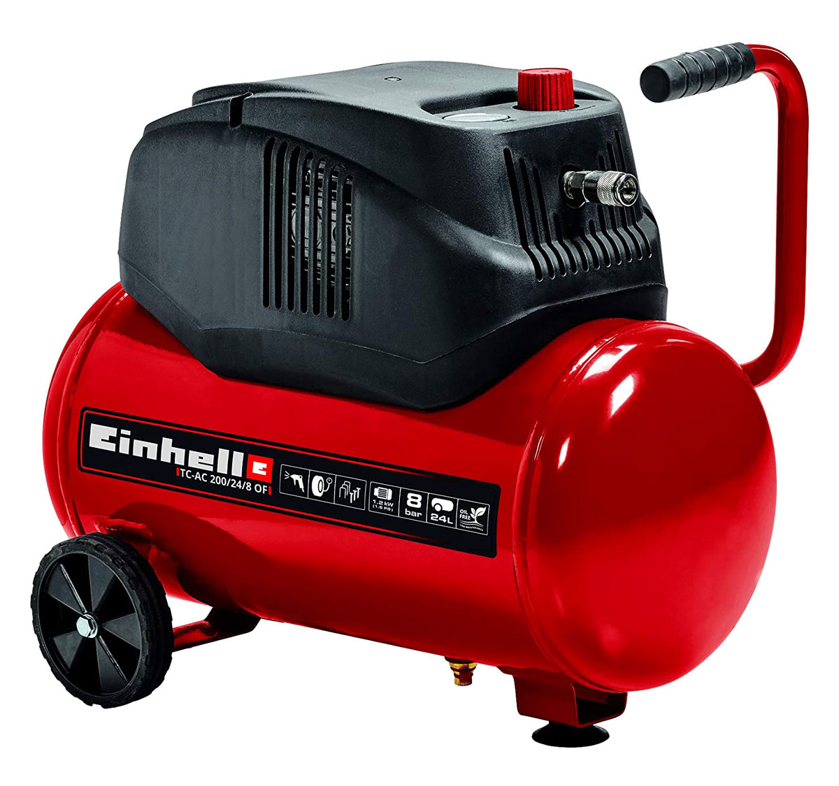 Image of Compressore Aria 24 Lt Einhell TC-AC 200/24/8 OF 8 Bar 1200W Autolubrificato
