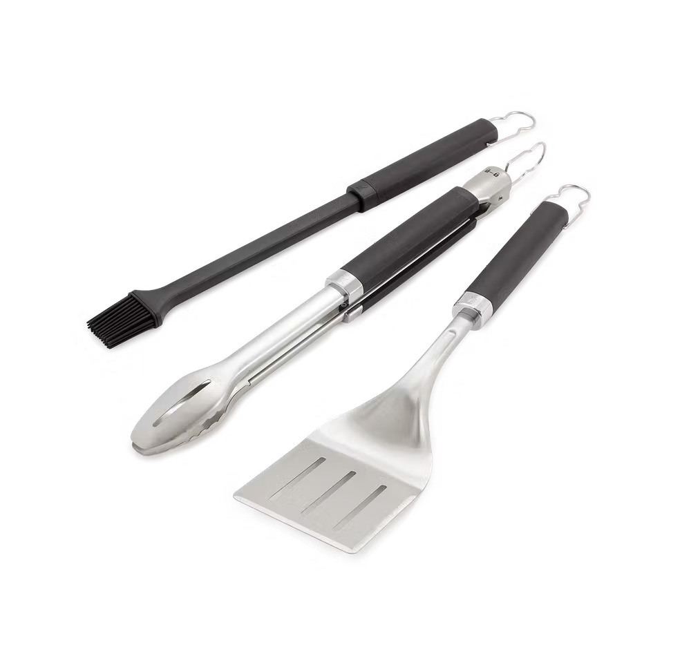 Image of Accessori per Barbecue Weber Kit Precision Paletta Pinza Pennello 6764