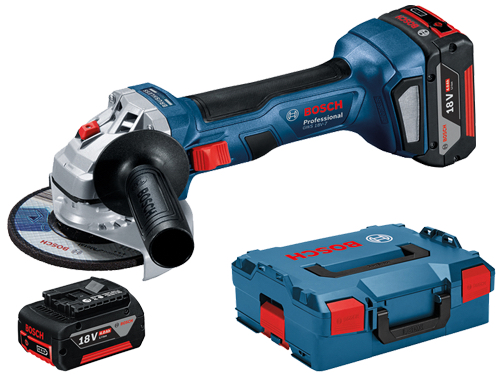 Image of SMERIGLIATRICE BOSCH BATTERIA LITIO 18V GWS 18V-7 + VALIGETTA E ACCESSORI