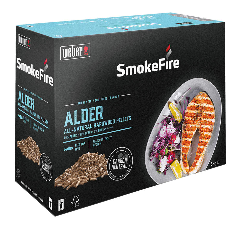 Image of Pellet per Barbecue Weber SmokeFire 100% Legno Faggio Ciliegio Quercia Melo Formato: Ontano
