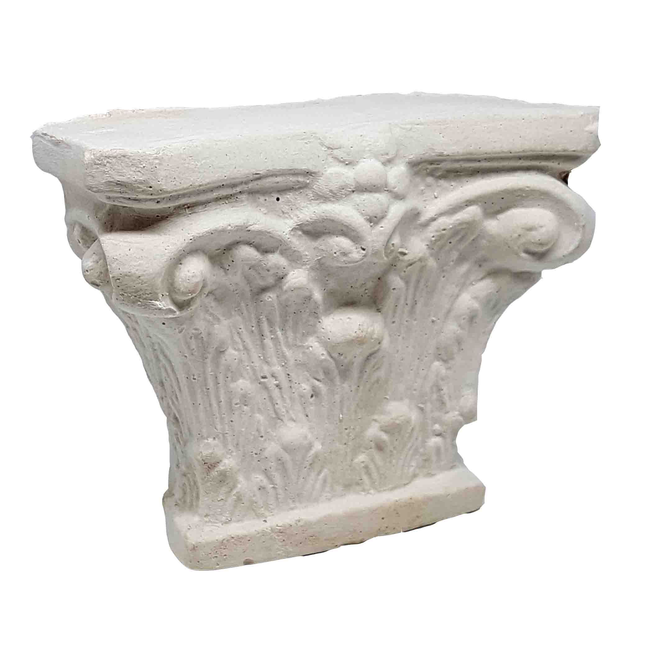 Miniatura mezzo capitello in gesso per presepe 7x8x2,3 cm