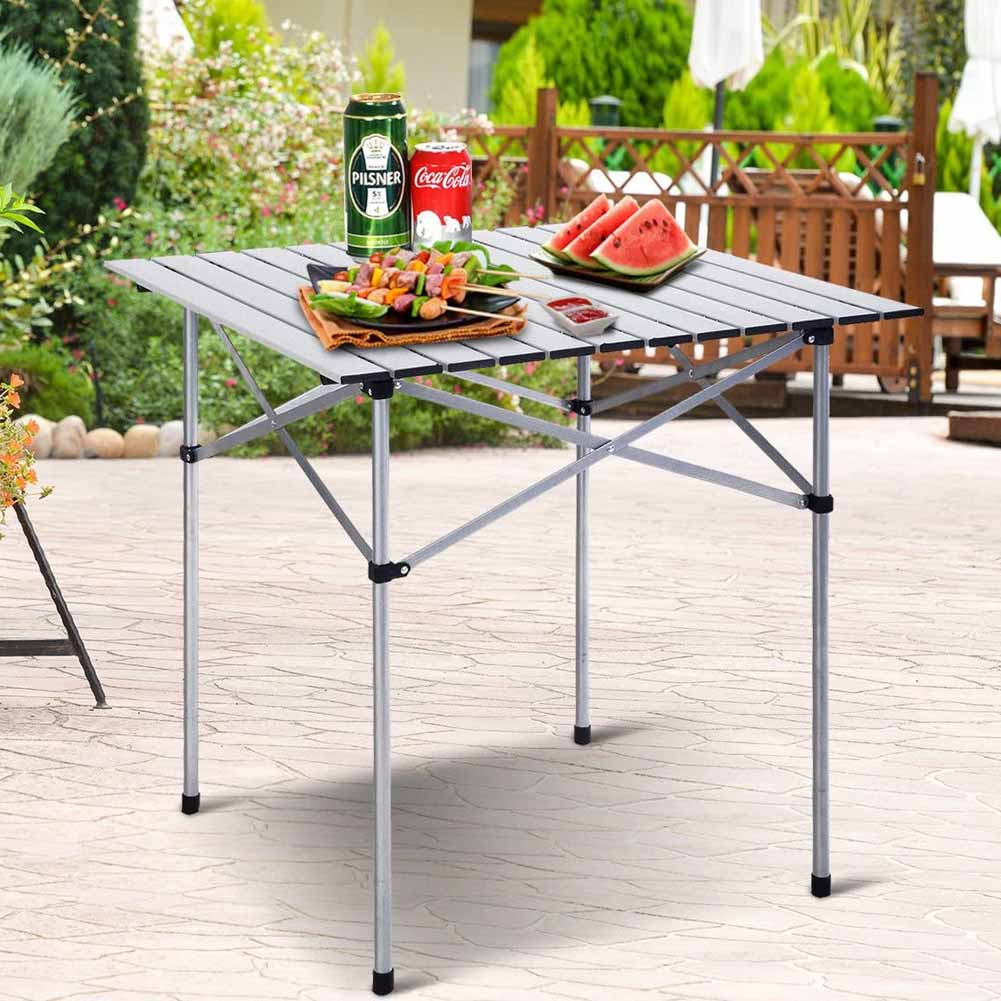 Tavolo da campeggio Bakaji richiudibile 70x70 cm