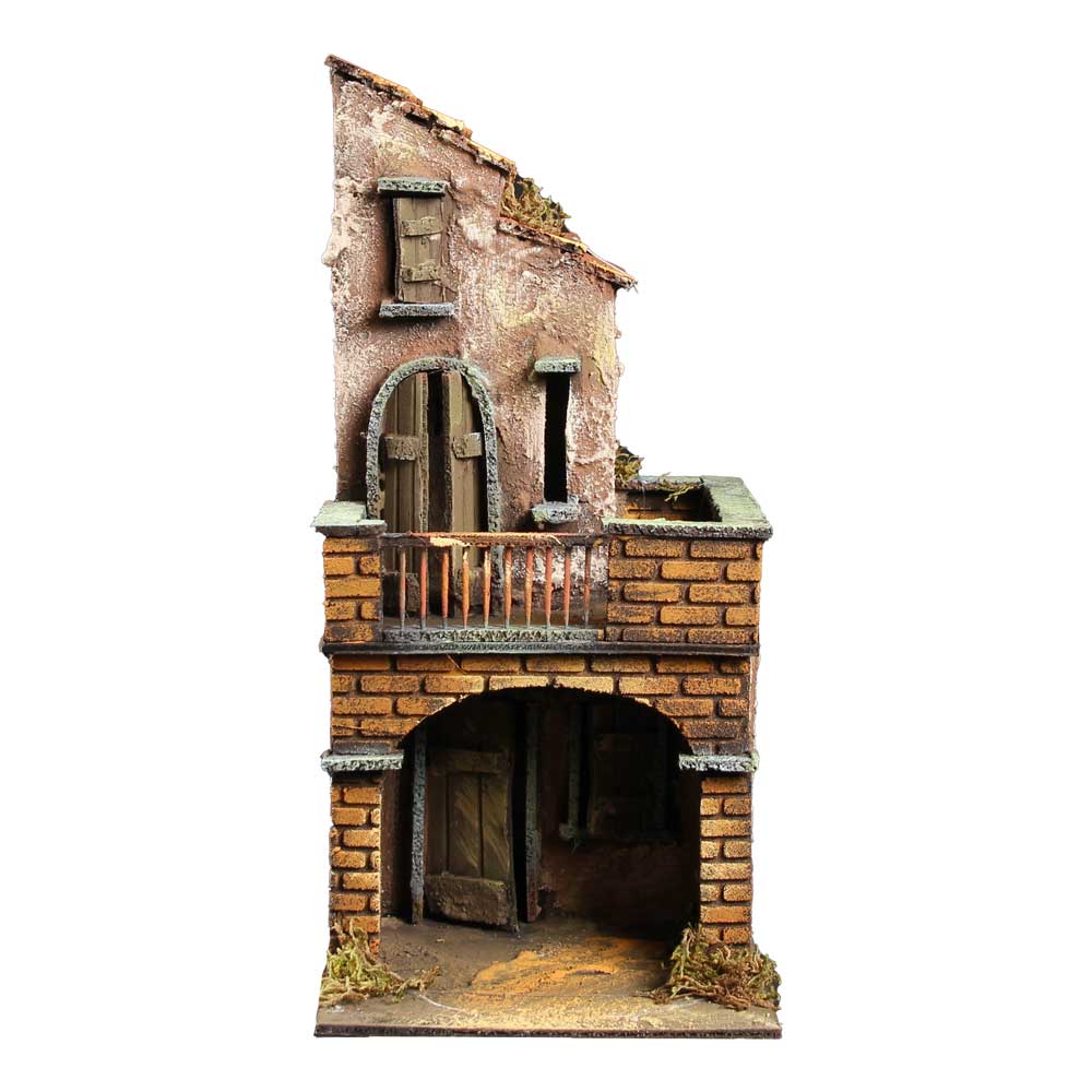 Casa stile '700 con luce 18x16x34cm per presepe