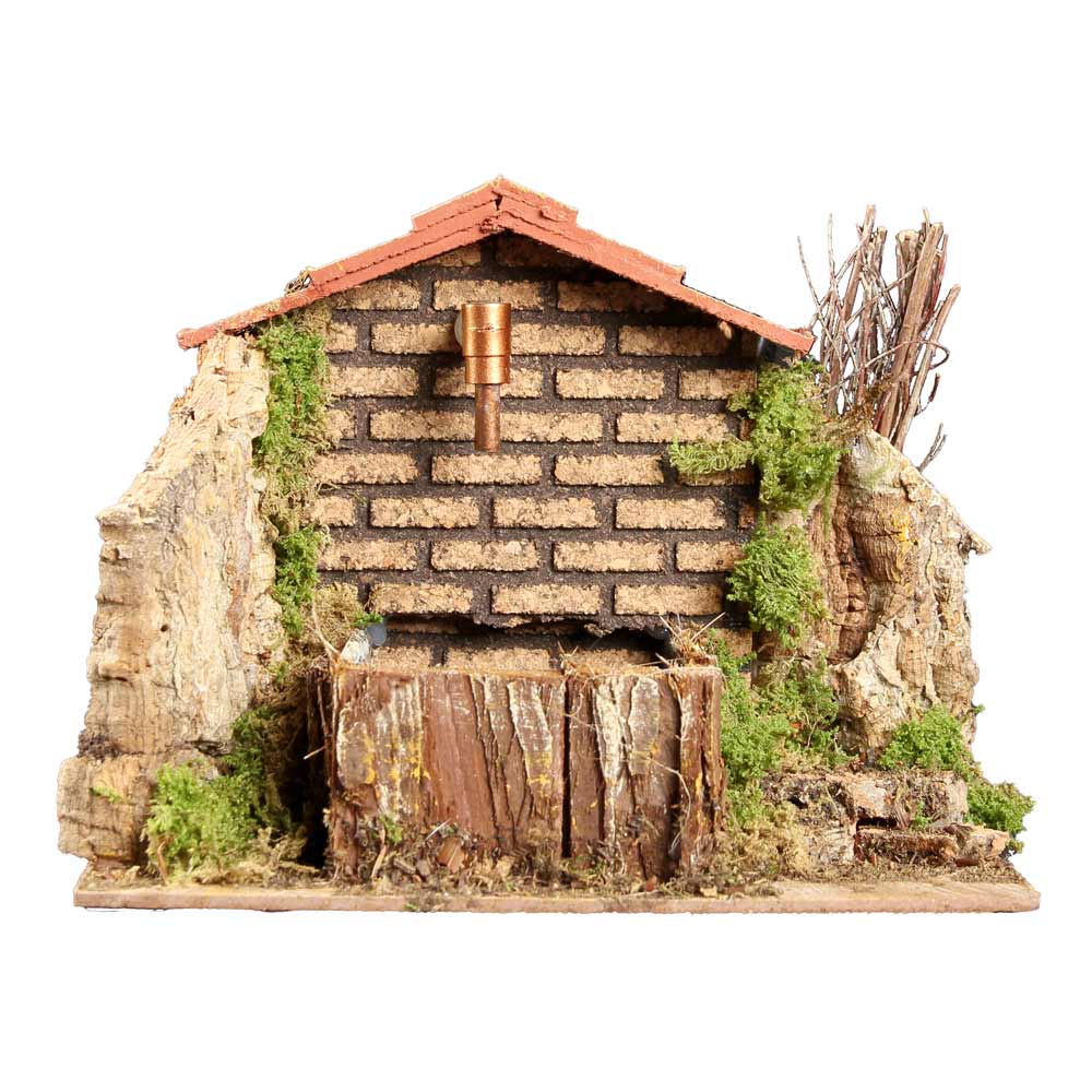 Fontana da presepe in sughero 16X12.5X12