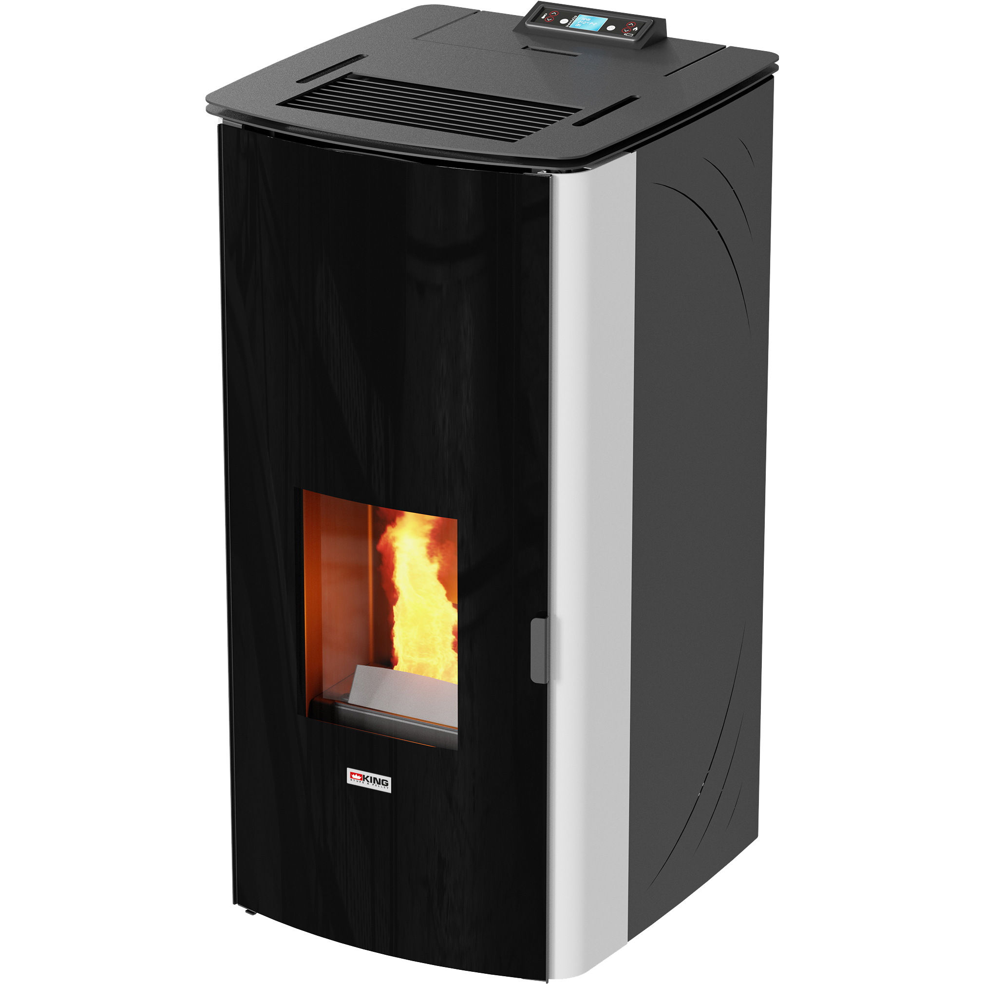 Image of STUFA PELLET &#39;KING 17DD&#39; IDRO KW17 55x59x109cm BIANCO