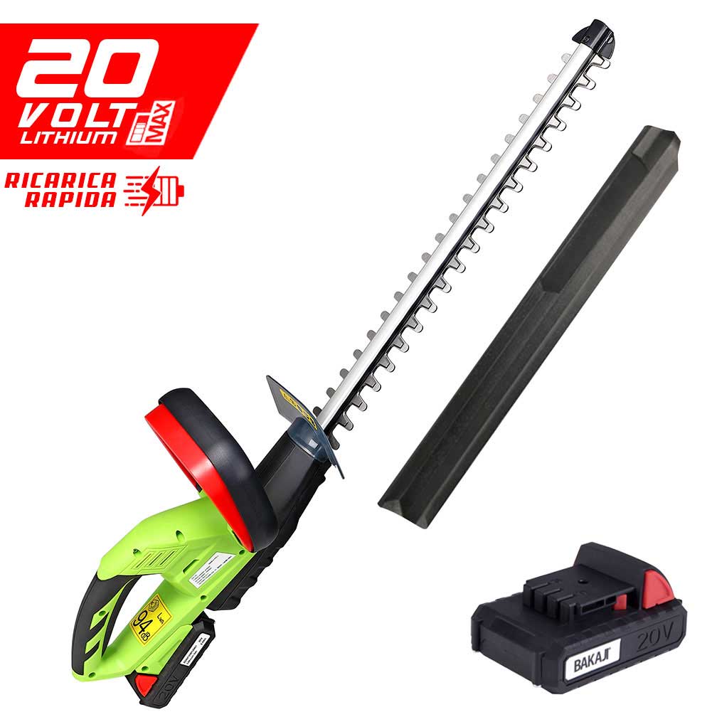 Image of Tagliasiepi Elettrico a Batteria Litio 20V Sega Tagliabordi Decespugliatore