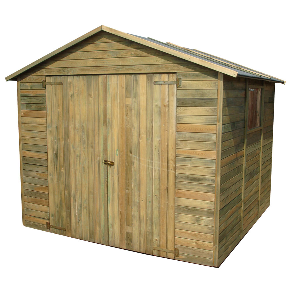 Image of Casetta da Giardino in Legno Esterno Porta a 2 Ante Finestra Pircher 235 cm H