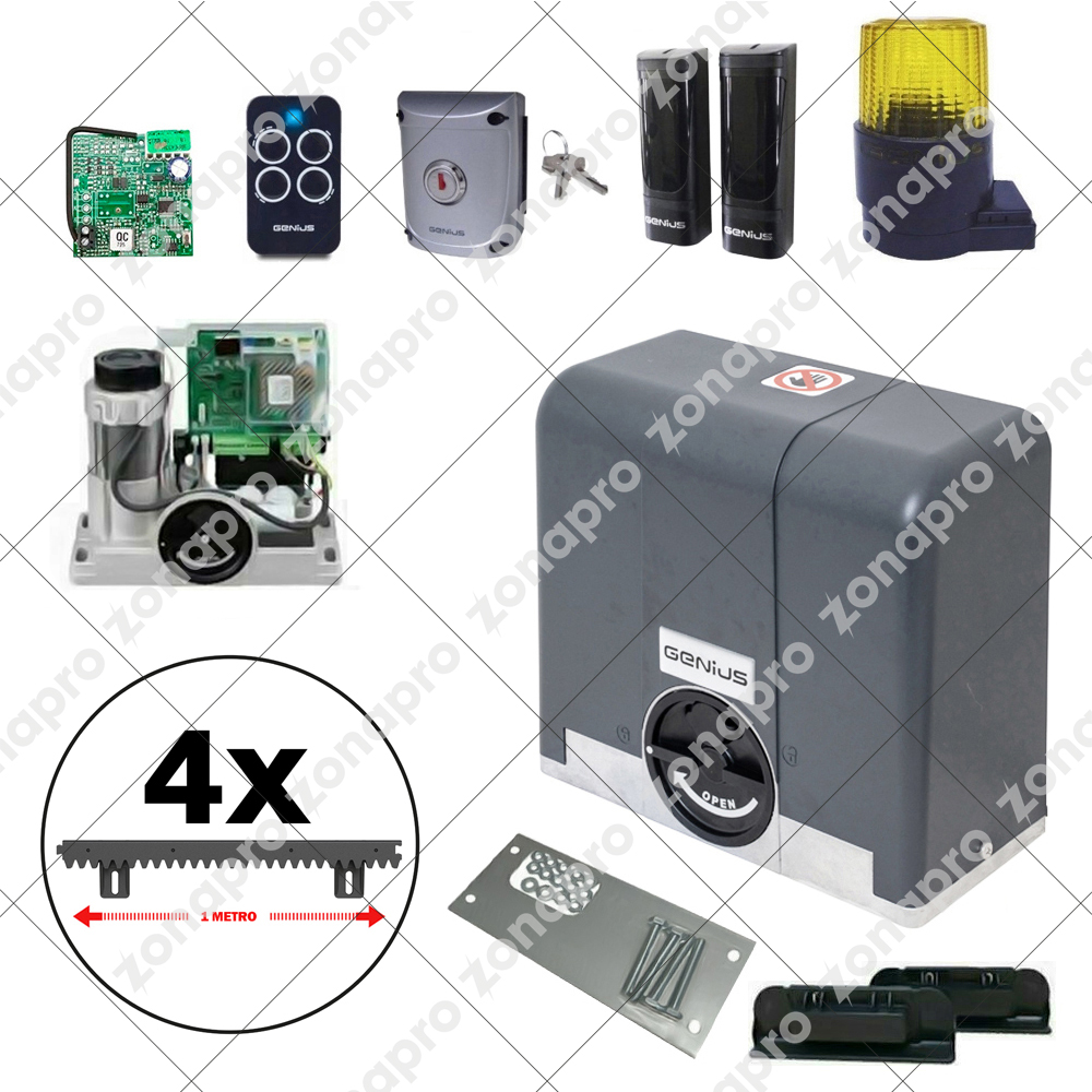 FAAC GENIUS Kit Schiebetorautomatisierung BLIZZARD 400kg 24V Zahnstange - Bild 4 von 7