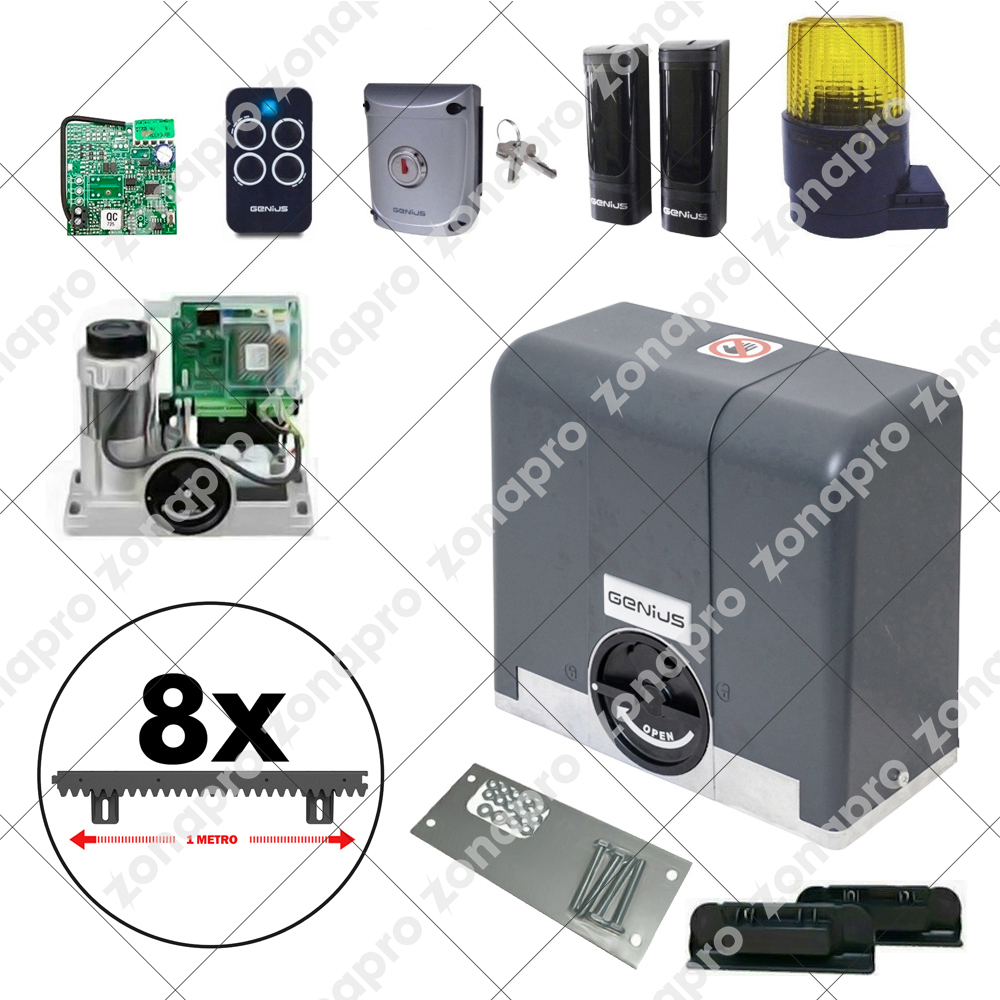 FAAC GENIUS Kit Schiebetorautomatisierung BLIZZARD 400kg 24V Zahnstange - Bild 2 von 7