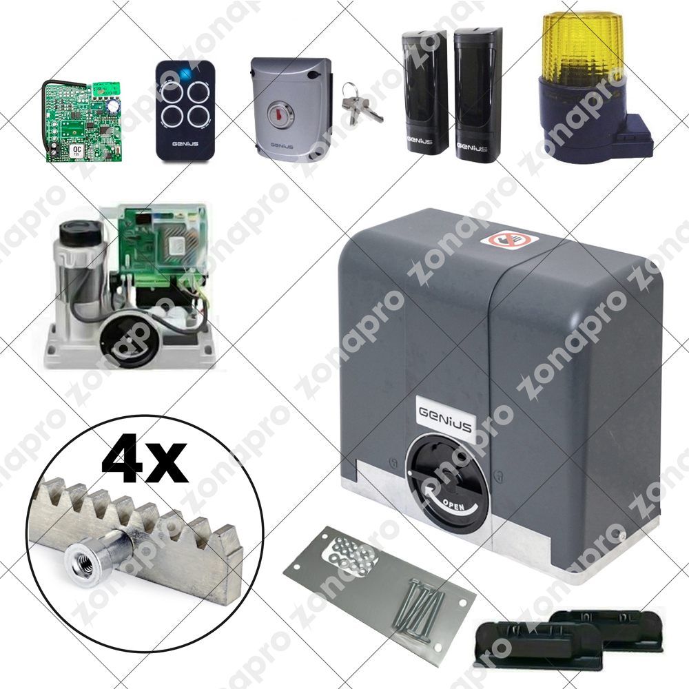 FAAC GENIUS Kit Schiebetorautomatisierung BLIZZARD 400kg 24V Zahnstange - Bild 5 von 7