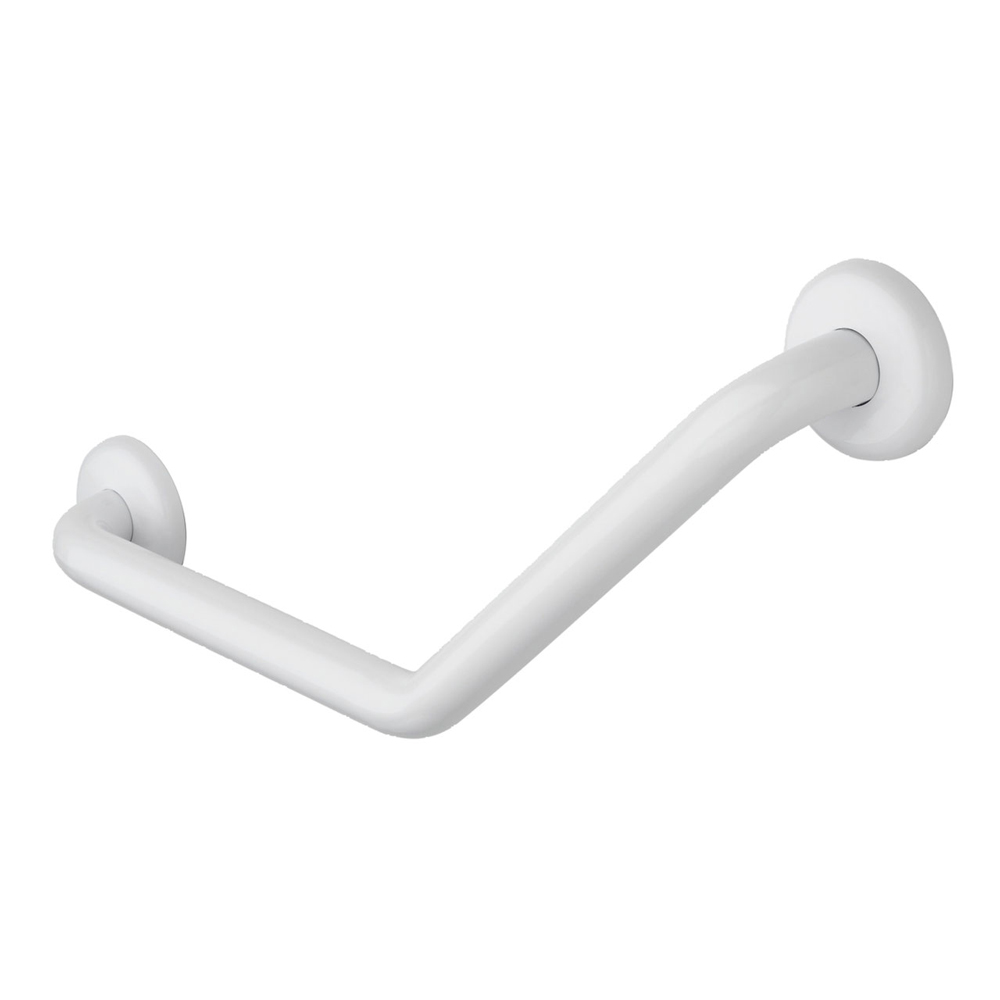 Maniglione Bagno di Sicurezza a 45° Angolare in Acciaio Bianco Safe Medium