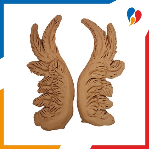Coppia Ali di terracotta per Angelo da 30 cm per presepe