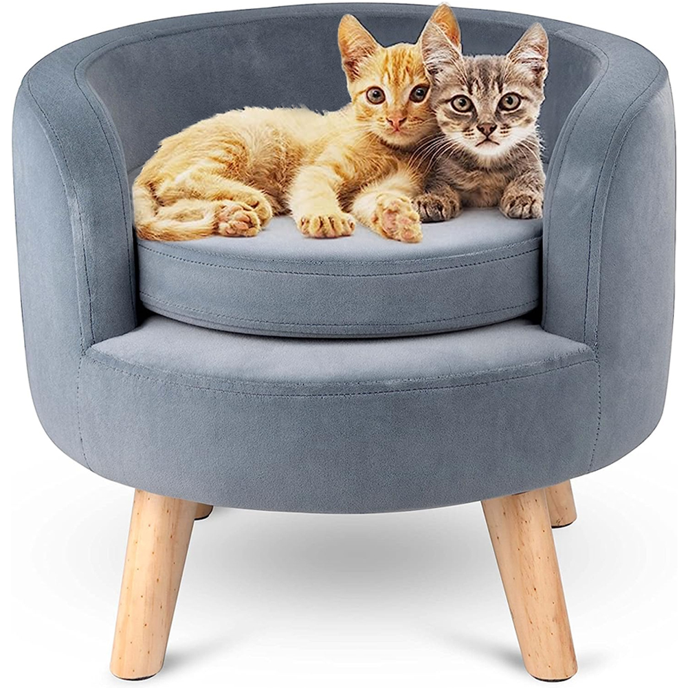 Image of Cuccia Lettino per Animali Domestici Letto in Velluto Cuscino Morbido 40,5x30cm